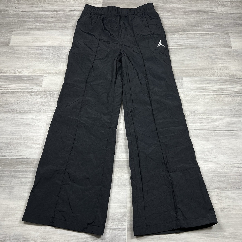 Nike Jordan Jumpman Woven Taping Wide Black Pants Girls Large 45D346-023 New